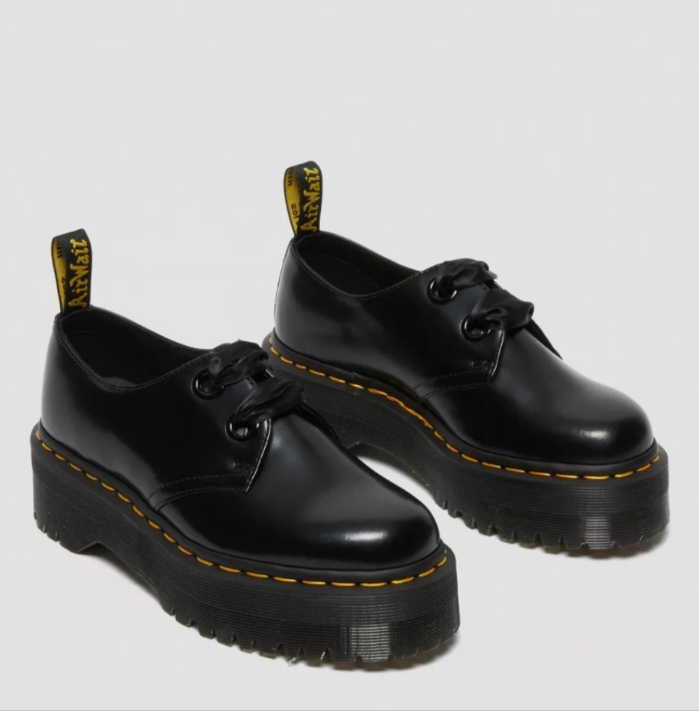 Dr. Martens Holly Women's Leather Platform Shoes, Size 6
